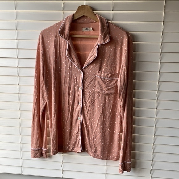 UGG Women’s LA Sunset Dots Lenon Pyjama Top S - Picture 4 of 12